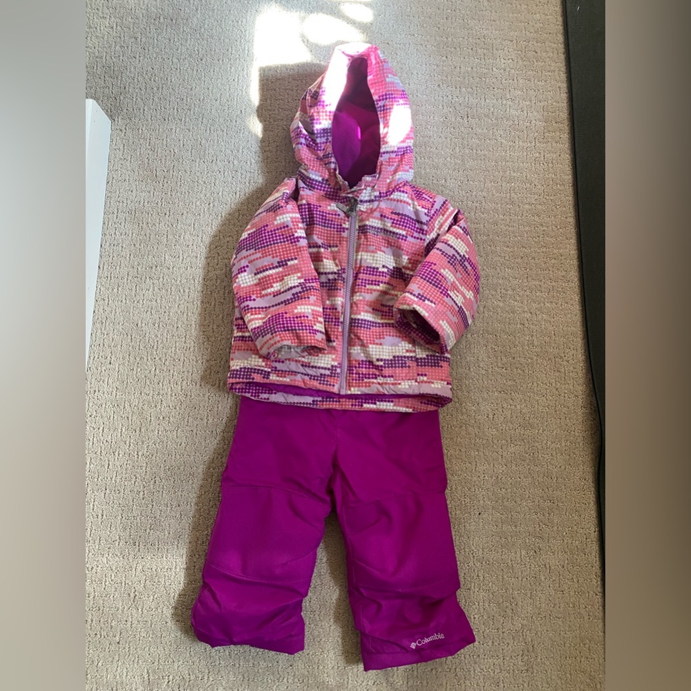 Columbia toddler snow ski jacket bibs pants set 2T